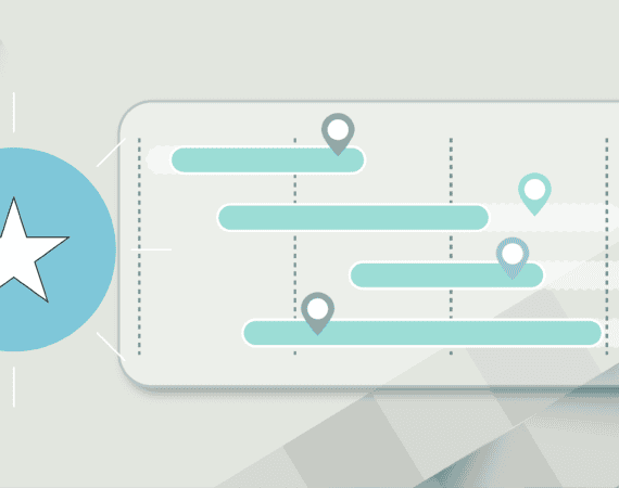 Graphic depicting a visual product roadmap