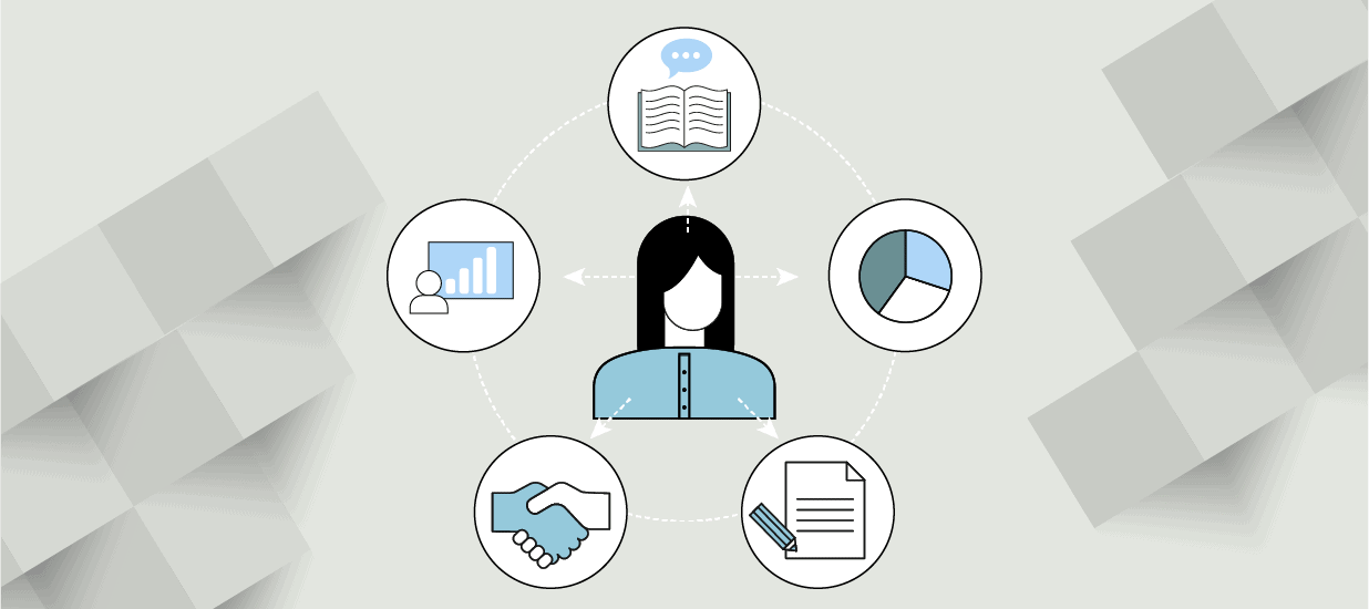 An illustration representing essential communication skills for data analysts.