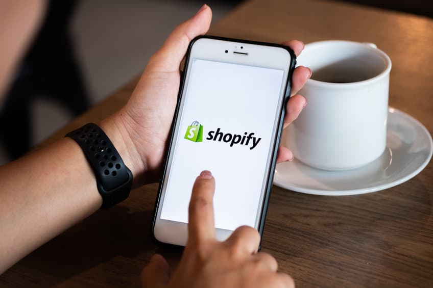 Shopify on a smartphone screen