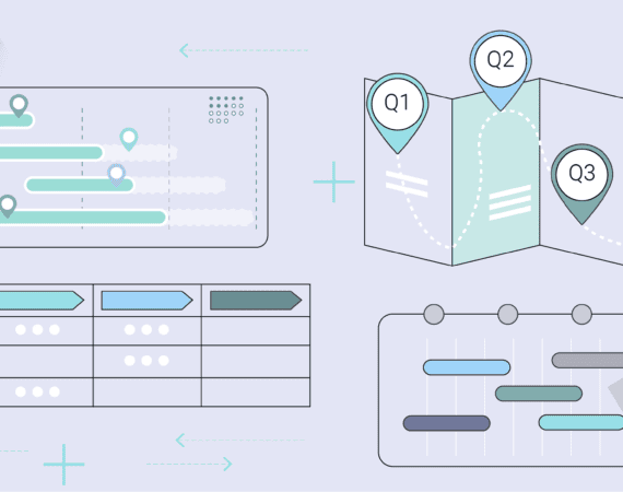 Graphic depicting different types of product roadmaps