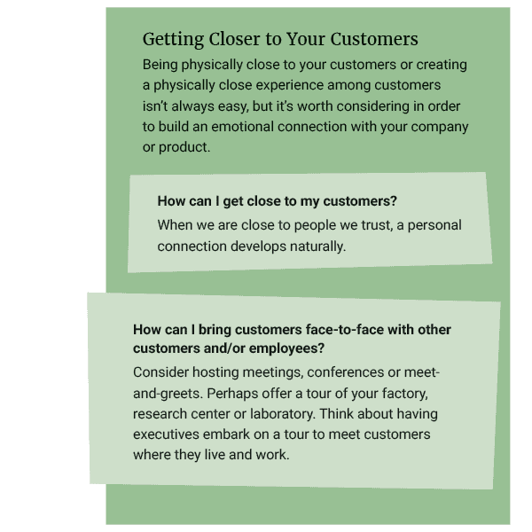 getting closer to your customers